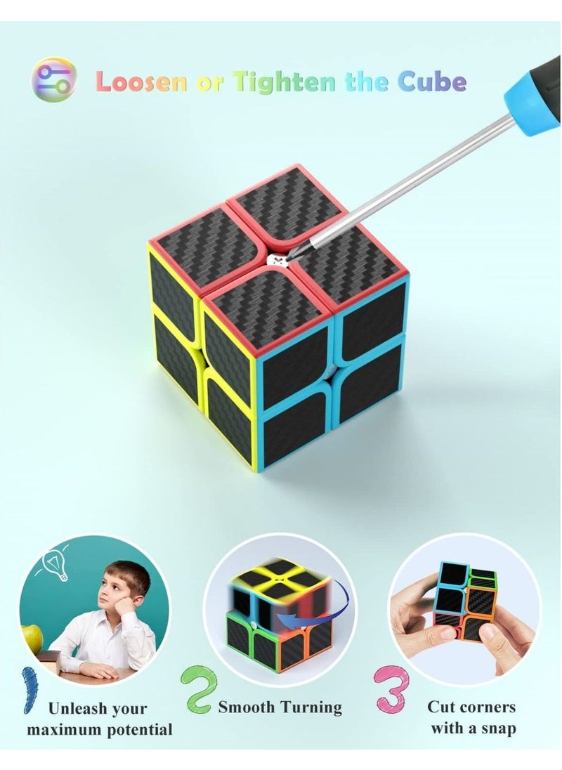 Toyfest 2x2 Fiber Carbon Qy Speed Intelligence Cube Mind Cube Rubik's Cube  - Image 2