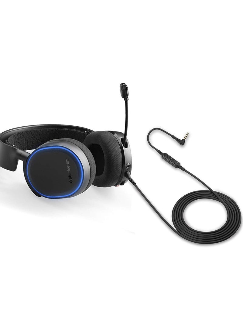 VKL كابل Arctis 3 Arctis 5، بديل سلك LOL PARTY Aux لـ SteelSeries Arctis 3 5 7، Arctis Pro وArctis Pro + كابل صوت قابل للفصل لسماعات GameDac بطول 5 أقدام  - Image 2