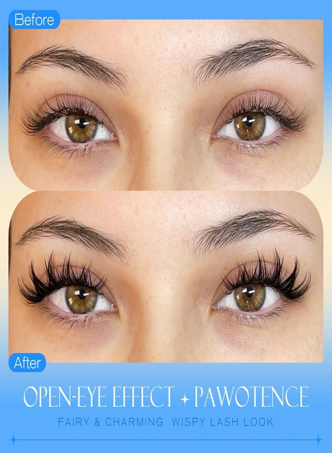 Pawotence Manga Lash Clusters Wispy Cluster Eyelash Extensions 10-16mm Individual Lashes Clusters Spiky Lash Extension DIY False Eyelashes Clusters - Image 3
