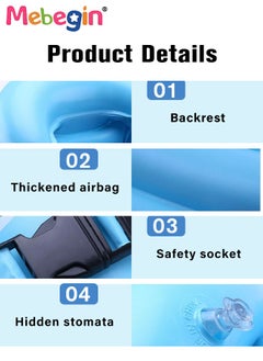 MEBEGIN 6Pcs Kids Swim Vest Set with Inflator Swimming Goggles, Sleeves, Swimming Bag, Nose Clip and Earplugs, Floatation Vest with Adjustable Buckles, Buoyancy Swimming Aid Float Jacket for Learning Swiming, Perfect for Pool, Swim Lesson, Beach and Water Party  - Image 5