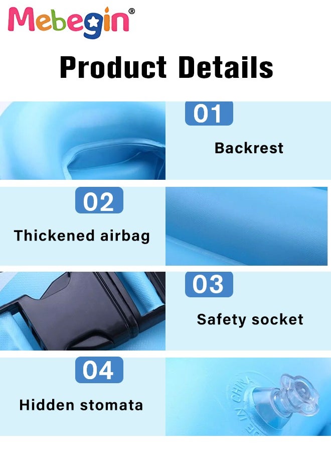 MEBEGIN 6Pcs Kids Swim Vest Set with Inflator Swimming Goggles, Sleeves, Swimming Bag, Nose Clip and Earplugs, Floatation Vest with Adjustable Buckles, Buoyancy Swimming Aid Float Jacket for Learning Swiming, Perfect for Pool, Swim Lesson, Beach and Water Party  - Image 5