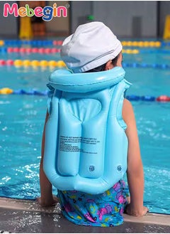 MEBEGIN 6Pcs Kids Swim Vest Set with Inflator Swimming Goggles, Sleeves, Swimming Bag, Nose Clip and Earplugs, Floatation Vest with Adjustable Buckles, Buoyancy Swimming Aid Float Jacket for Learning Swiming, Perfect for Pool, Swim Lesson, Beach and Water Party  - Image 4