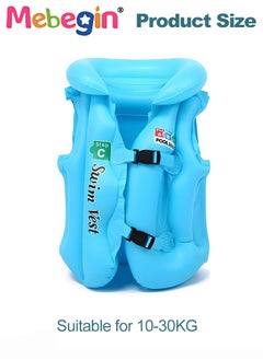 MEBEGIN 6Pcs Kids Swim Vest Set with Inflator Swimming Goggles, Sleeves, Swimming Bag, Nose Clip and Earplugs, Floatation Vest with Adjustable Buckles, Buoyancy Swimming Aid Float Jacket for Learning Swiming, Perfect for Pool, Swim Lesson, Beach and Water Party  - Image 3