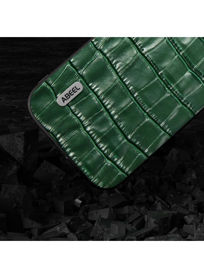 S-TOP Case For iPhone 14 Pro ABEEL Crocodile Texture Genuine Leather Phone Case - Image 3