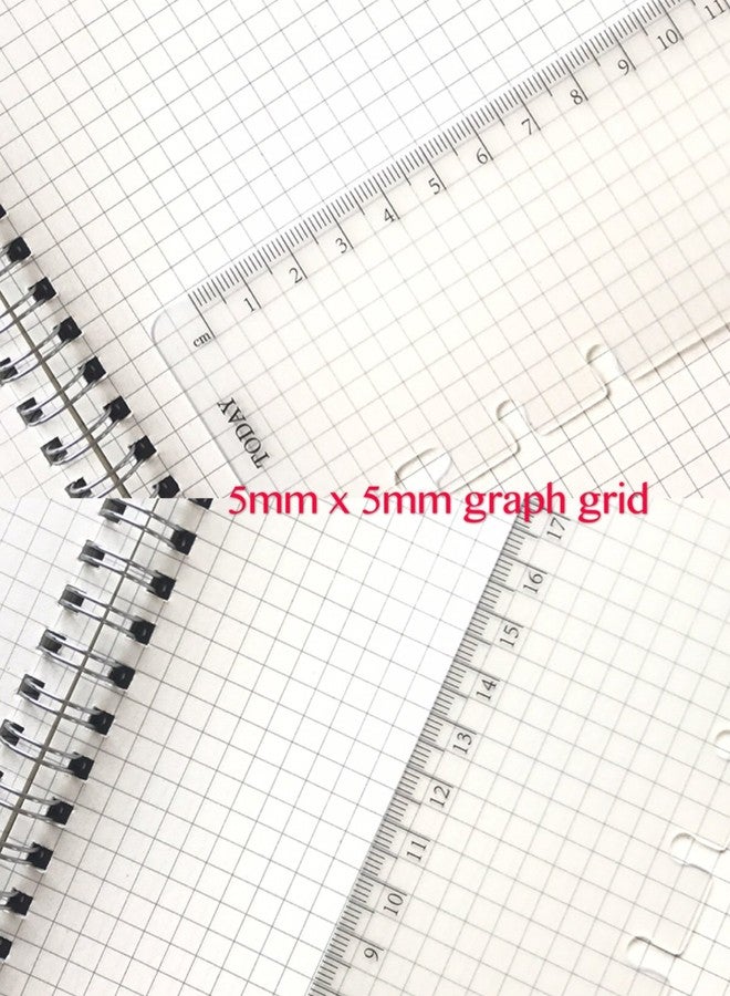 VEEPPO 4 Pack Spiral Notebooks B5/A5 Graph Grid/Dot Grid/Daily Planner (B5-4 pack 5mm Graph Paper) - Image 2
