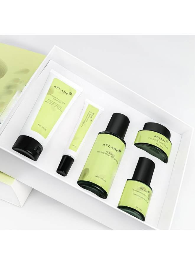 افكير مجموعه شجرة الشاي للعناية بالبشرة يمكنه ترطيب البشرة بشكل فعال والقضاء على علامات حب الشباب وإصلاح الجلد - Image 2