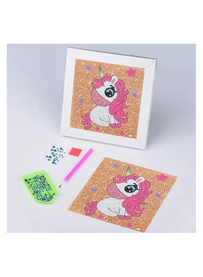 Unicorn Diamond Painting Kit for Kids to Develop Concentration and Patience Skills, Improve Hand-eye Coordination  - Image 1