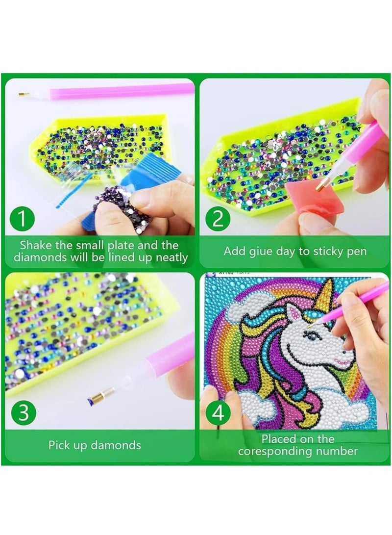 Unicorn Diamond Painting Kit for Kids to Develop Concentration and Patience Skills, Improve Hand-eye Coordination  - Image 3