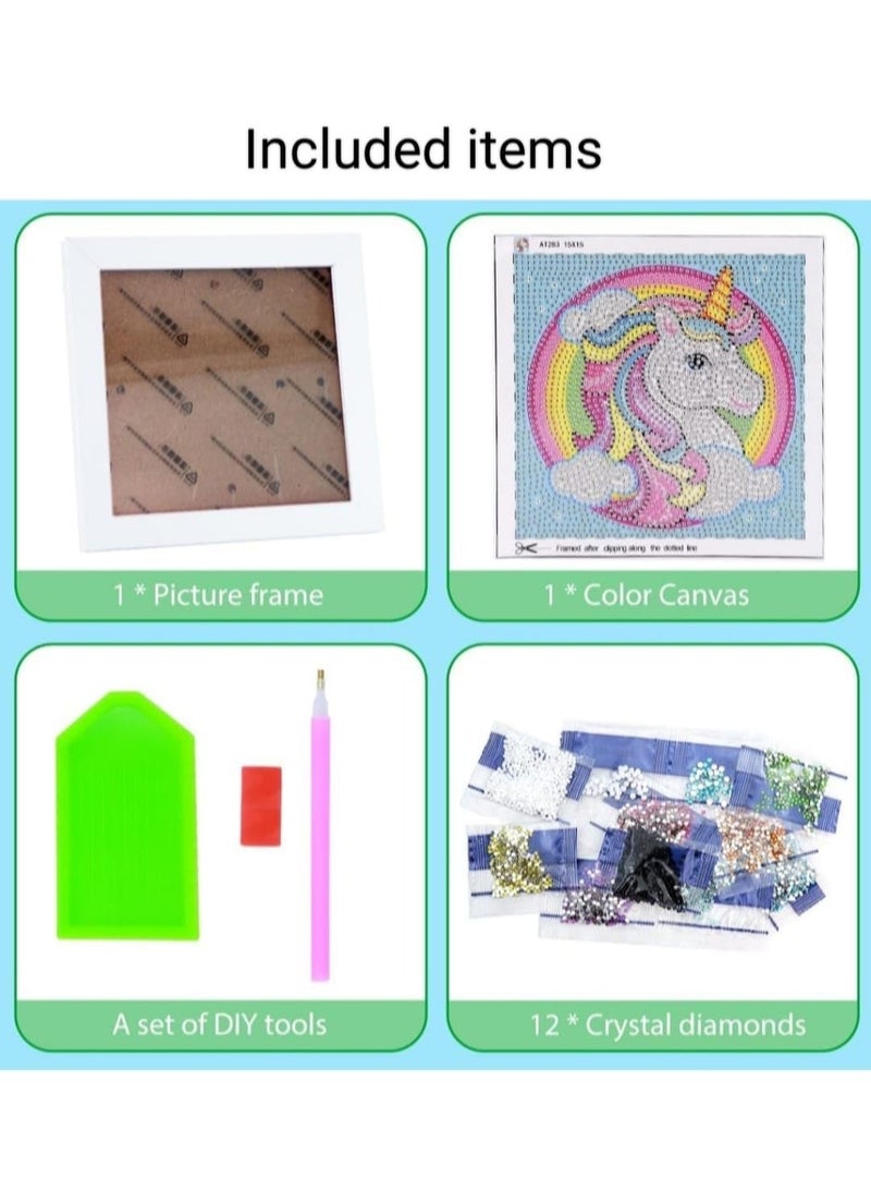 Unicorn Diamond Painting Kit for Kids to Develop Concentration and Patience Skills, Improve Hand-eye Coordination  - Image 4