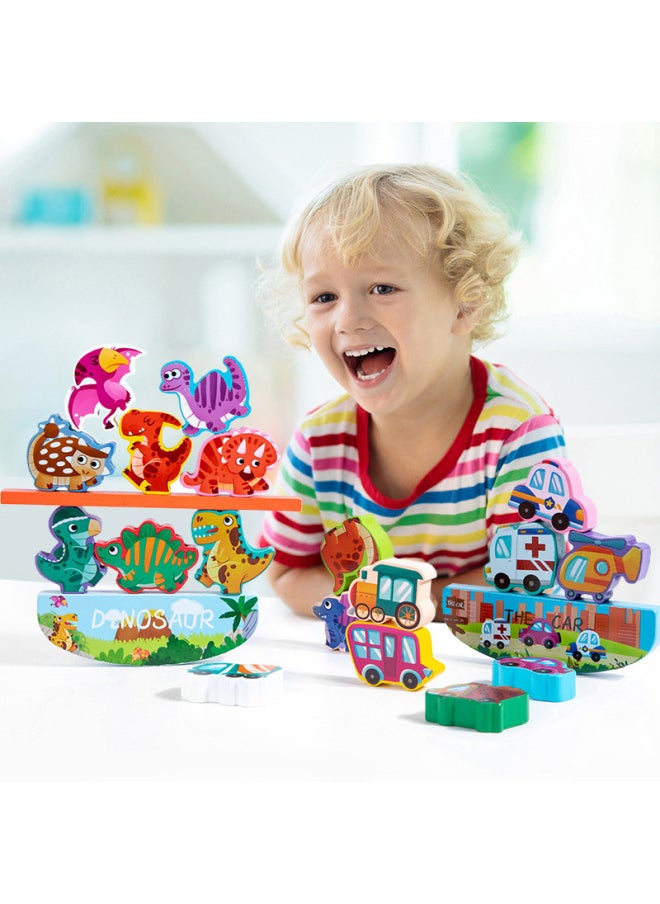 null - Three-dimensional Animal Dinosaur Stacked High Balance Building Blocks Educational Toys Parent-child Interactive Desktop Games-Color:MZM-stacked Height (forest Animal Model)-Specifications:26*16.5*2.5cm - Image 1