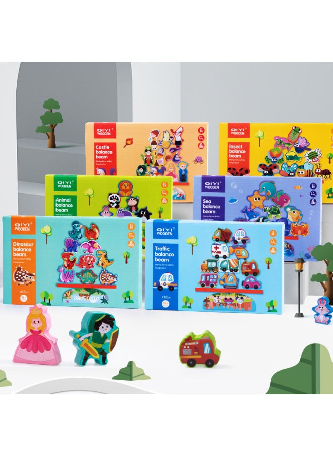 null - Three-dimensional Animal Dinosaur Stacked High Balance Building Blocks Educational Toys Parent-child Interactive Desktop Games-Color:MZM-stacked Height (forest Animal Model)-Specifications:26*16.5*2.5cm - Image 1