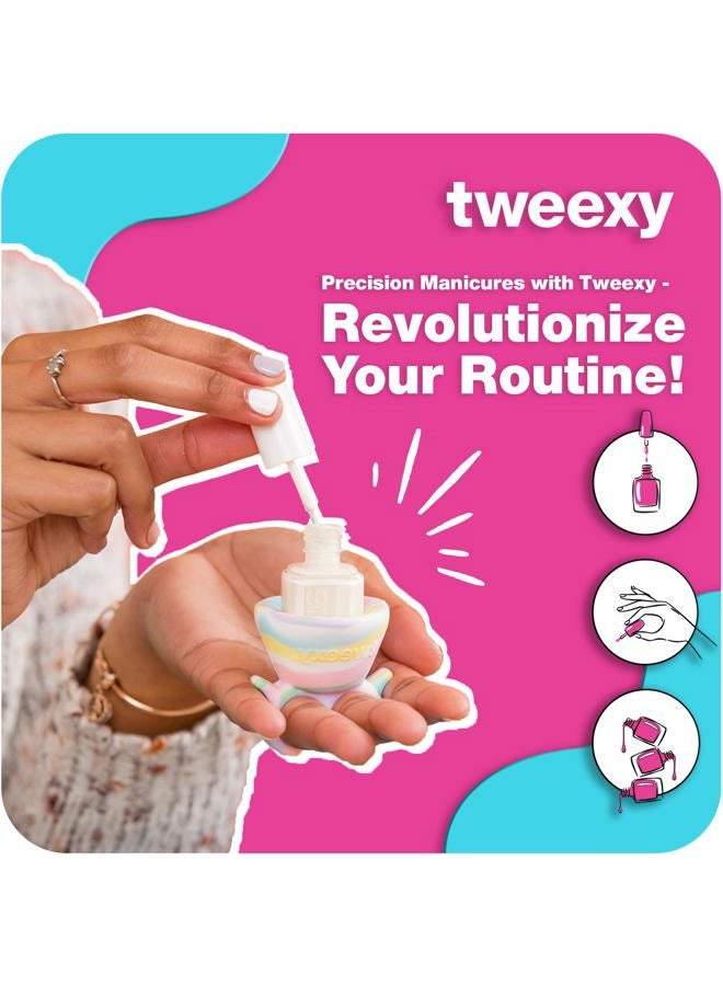 Tweexy Wearable Nail Polish Holder Ring, Fingernail Polishing Tool, Manicure and Pedicure Accessories (Unicorn) - Image 4