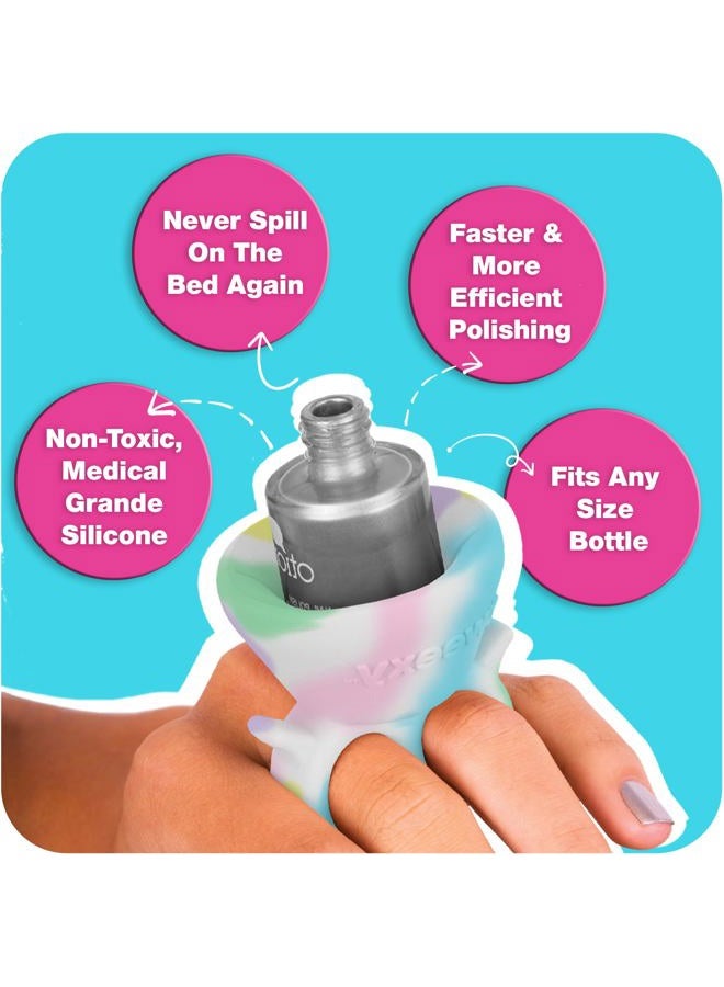 Tweexy Wearable Nail Polish Holder Ring, Fingernail Polishing Tool, Manicure and Pedicure Accessories (Unicorn) - Image 3