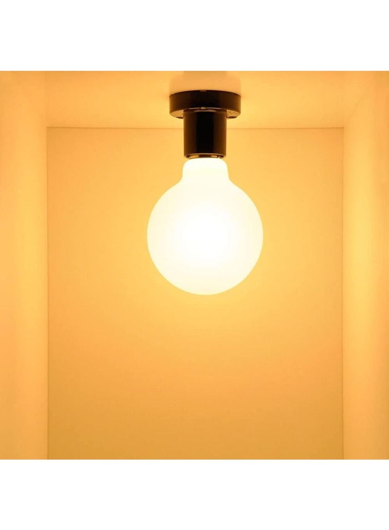 QUESERA G95 LED Large Globe Light Bulbs Edison Energy Saving Lamps COOL WARM White Omnidirectional Lighting with Glass Lamp Shade Replace  Incandescent Lamps 3 Pack - Image 2