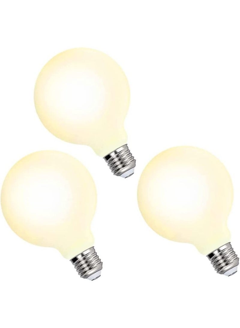 QUESERA G95 LED Large Globe Light Bulbs Edison Energy Saving Lamps COOL WARM White Omnidirectional Lighting with Glass Lamp Shade Replace  Incandescent Lamps 3 Pack - Image 1