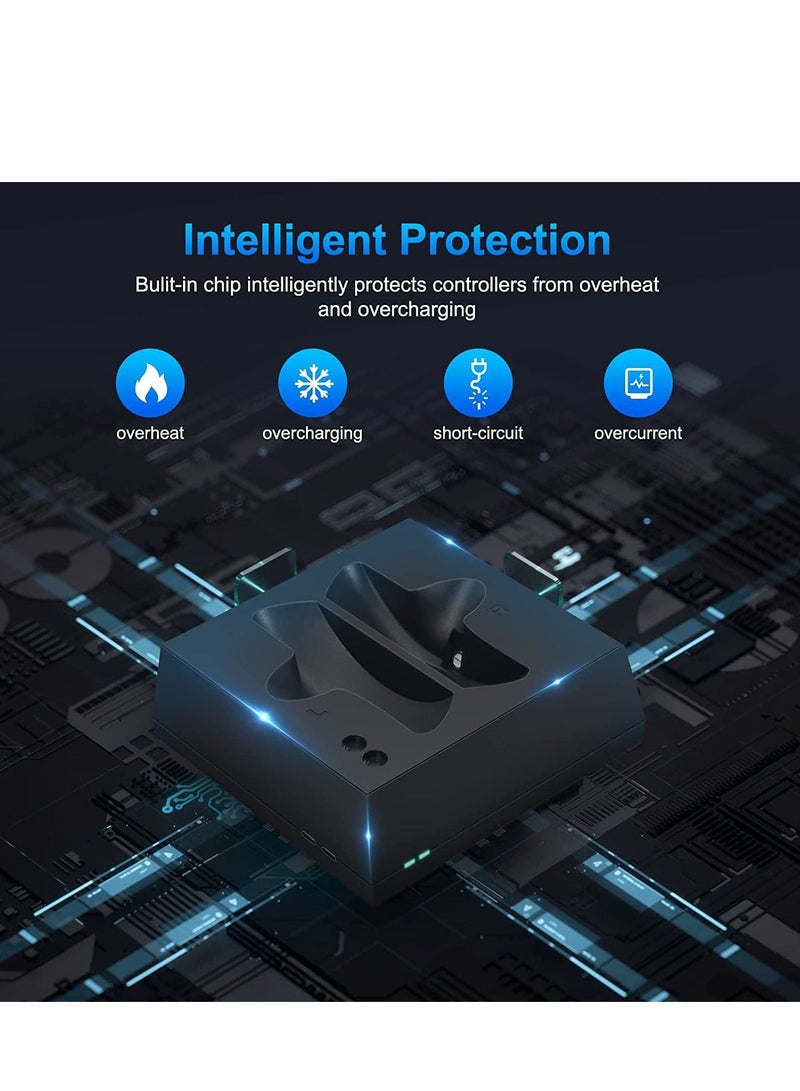 SYOSI VR Charging Stand Compatible with PS VR2 Controller Accessories Fast Type-C Magnetic Wireless Charging Station 2 Charge Heads with LED Indicator - Image 4