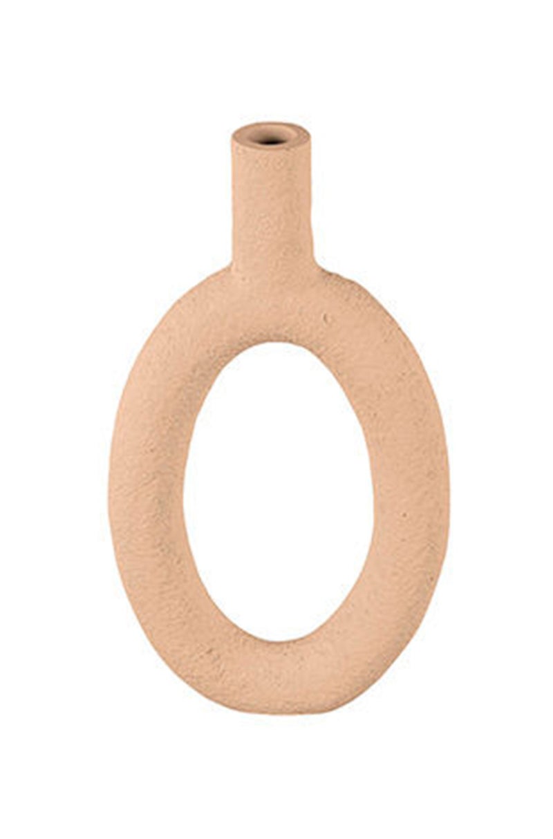 Tchibo Vase Ring Oval High Polyresin, Brown - Image 2