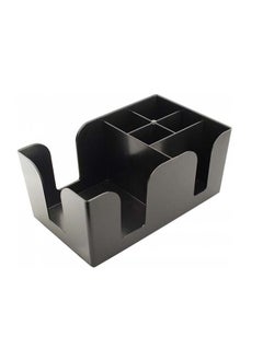 Black Plastic Bar Caddy For Cocktail Equipment