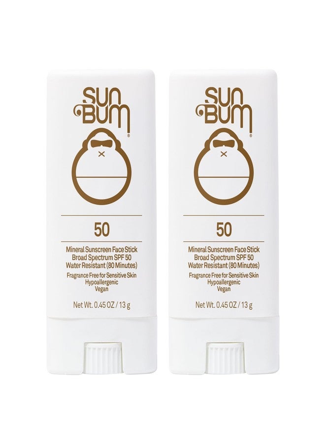 Sun Bum Mineral Spf 50 Sunscreen Face Stick Vegan and Hawaii 104 Act Compliant (Octinoxate & Oxybenzone Free) Broad Spectrum Natural Sunscreen With UVA/UVB Protection 2 Pack - Image 1