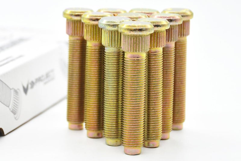 Project Innovation 63mm Total Length Long Extended Wheel Lug Studs Wheel Lug Bolts Compatible with Lexus IS300 m12x1.5x63 Year 2001-2021 1 Set 10pcs, Gold - Image 1