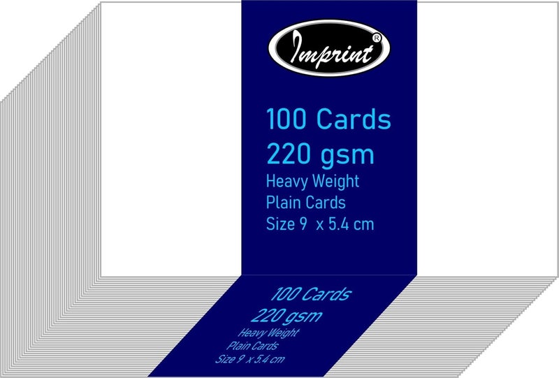 Imprint 'S 100 White Card Paper Business Cards Blank for Home & Office use Can Write on and are Used for Various Purposes - Image 1
