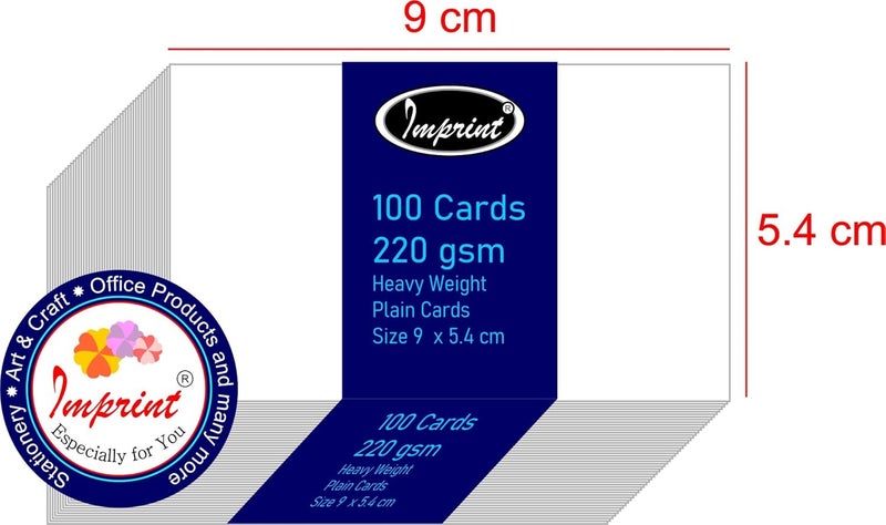 Imprint 'S 100 White Card Paper Business Cards Blank for Home & Office use Can Write on and are Used for Various Purposes - Image 3