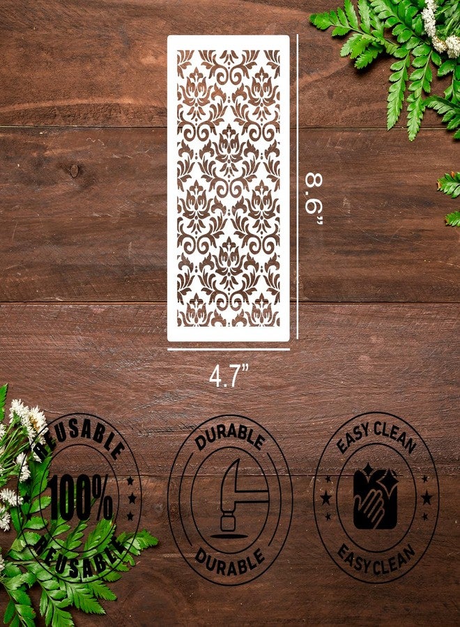 zosylley Stencils for Crafts Reusable Texture Stencils for Painting Background Stencil Drawing Templates for Wood Canvas Furniture Scrapbooking - Image 2
