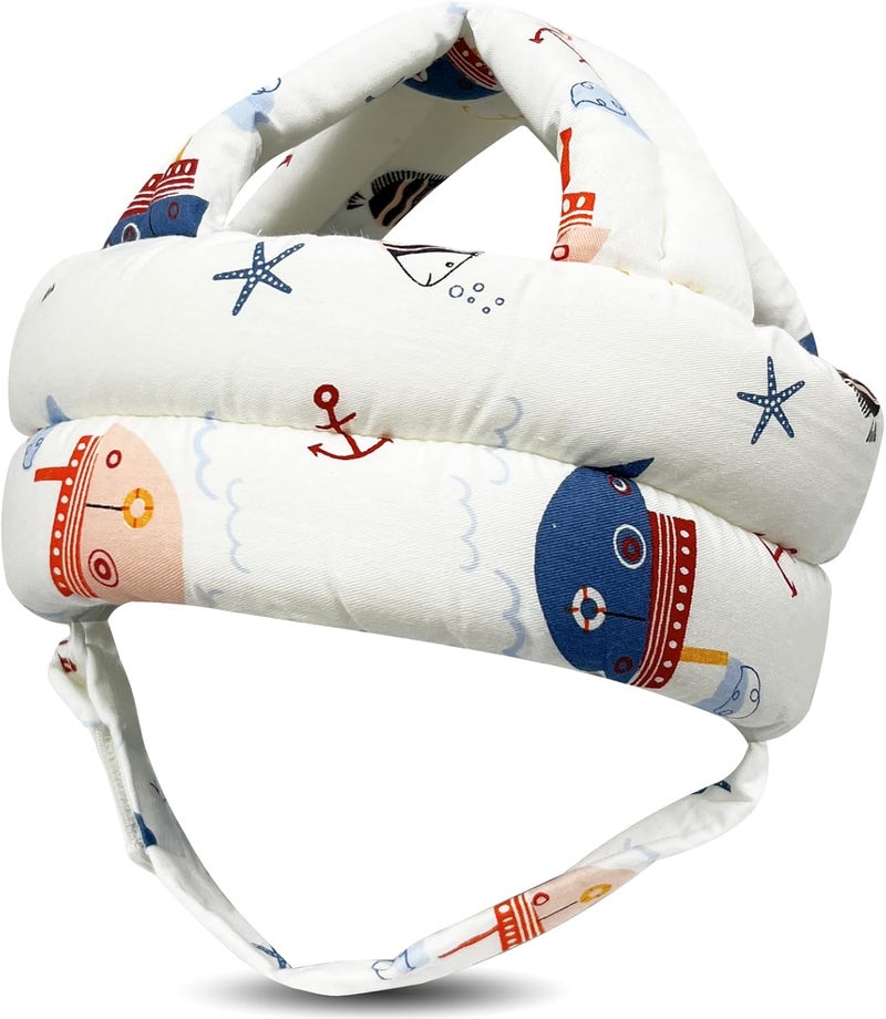REFLYAWAY Baby Head Protector for Crawling Walking, Baby Helmet Adjustable No Bumps and Soft Cushion, Infant Safety Cap for Kid Learning to Walk - Image 1