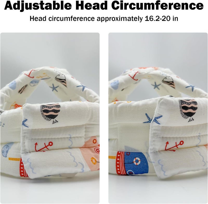 REFLYAWAY Baby Head Protector for Crawling Walking, Baby Helmet Adjustable No Bumps and Soft Cushion, Infant Safety Cap for Kid Learning to Walk - Image 2