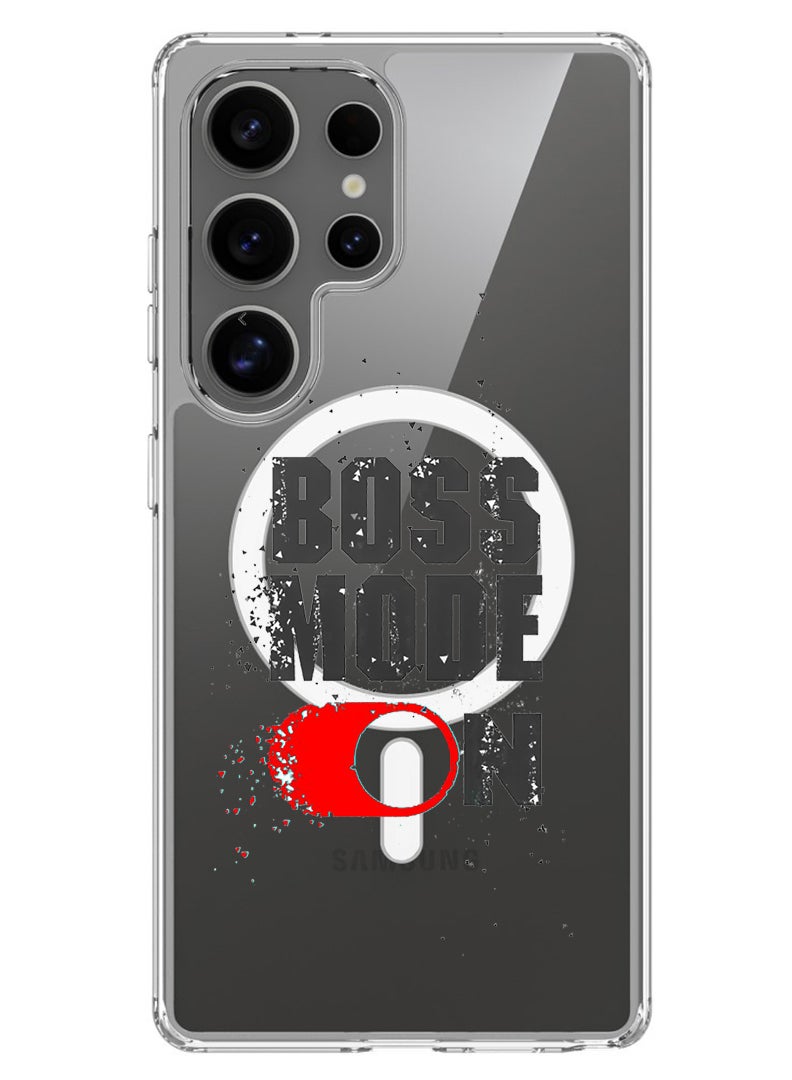 Theodor Magnetic Case for Samsung Galaxy S25 Ultra 6.9-inch Compatible with MagSafe Wireless Charging, Shockproof Phone Bumper Cover Boss Mode - Image 1