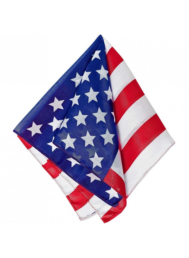 Amscan Bold & Stunning American Flag Polyester Bandana (20"x20") - 1 Pc - Perfect for Outdoor, Fashion & Patriotic Events - Image 3