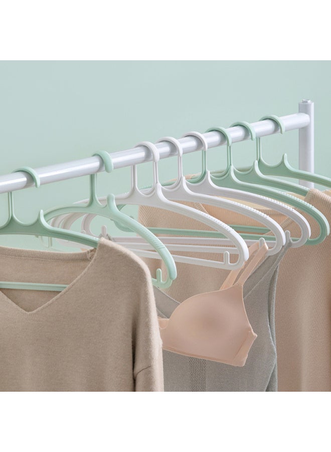 Camellia Clothes Hangers, Wide Shoulder Drying Rack, Clothes Support, Suit Plastic Hangers, 3-pack, Green