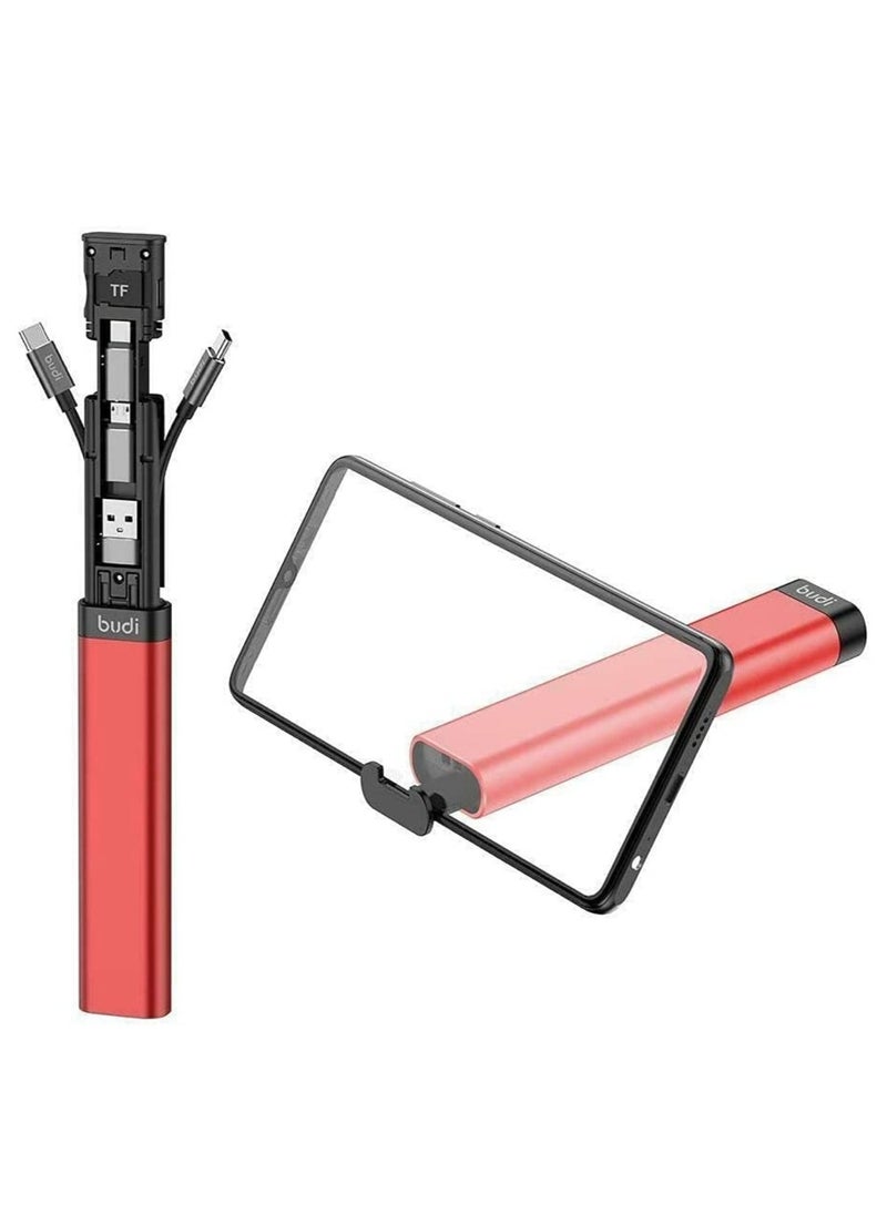 budi - Multifunctional 9 in 1 Data Cable with USB Type-C Card Reader Micro SD Memory Card high-Speed Card Reader Adapter Suitable for Mobile Phone Cameras and Computers - Image 1