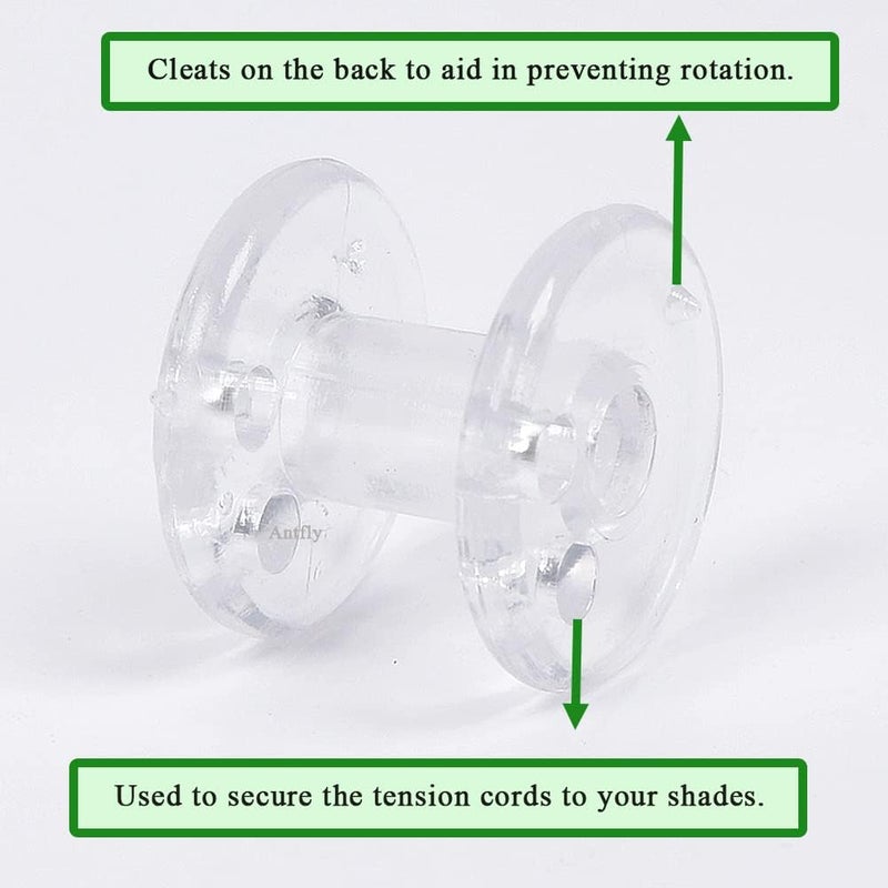 Antfly 16 pcs Pleated Shade Hold Downs Spool Tensioner Window Covering Hardware Cord Retainer Spool for RV Day/Night Shades - Image 3