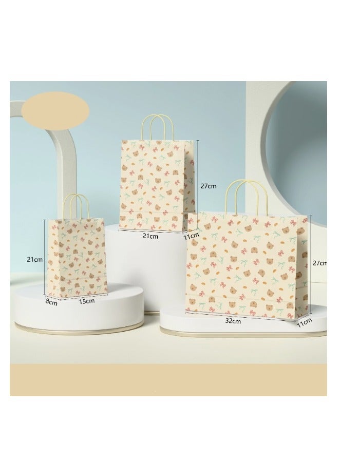 PEI  AN Premium Gift Bag  - Elegant Kraft Paper Handbags for Birthdays, Parties & Special Occasions (30 Pieces) 