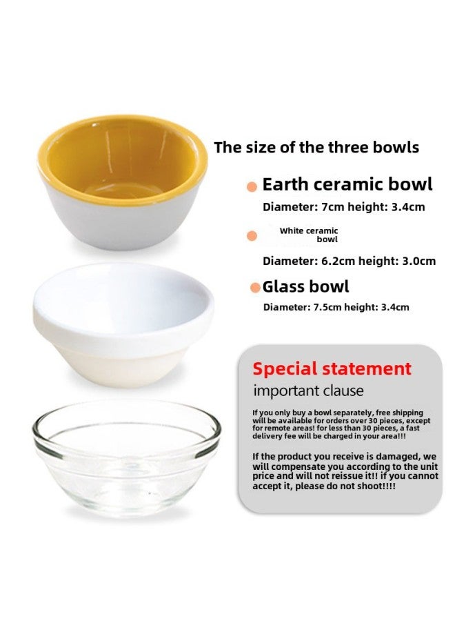 Bowl Pudding Jelly Bowl Small Ceramic Glass Bowl Baking Bowl Cup Appliance Baking Mold Bowl Cake Bowl Basket-Specifications:20-Capacity:Clay Bowl 7.2*3.4 ]