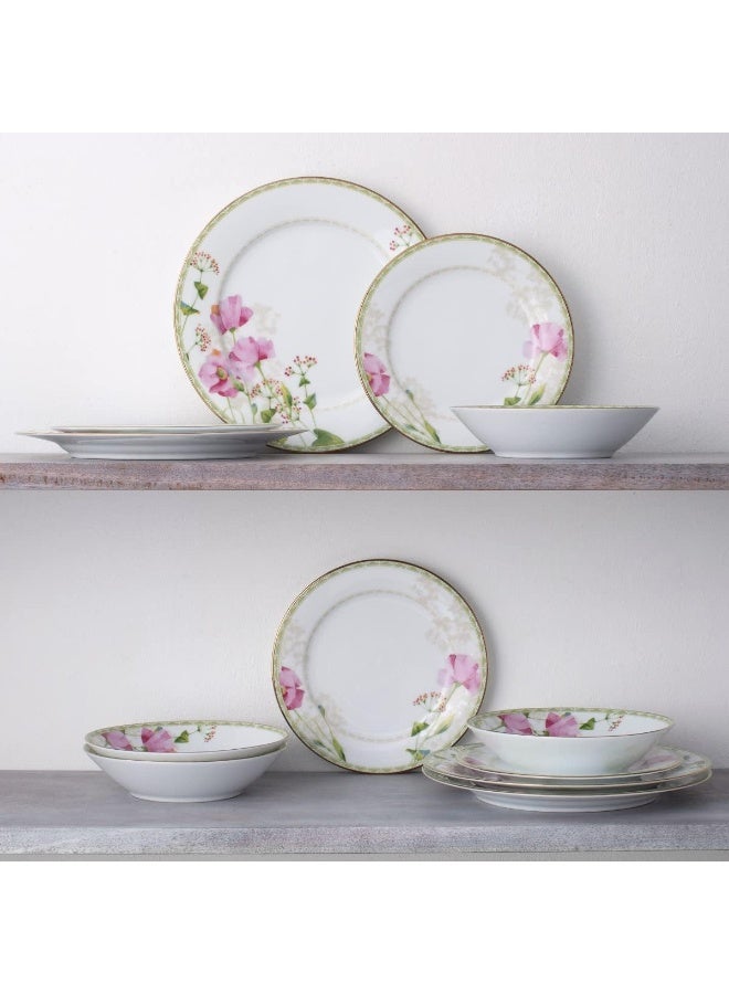 Noritake Noritake Poppy Place 12Piece Set Service for 4 in White  - Image 3