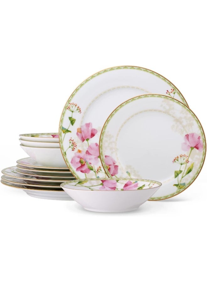 Noritake Noritake Poppy Place 12Piece Set Service for 4 in White  - Image 1