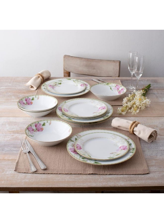 Noritake Noritake Poppy Place 12Piece Set Service for 4 in White  - Image 2
