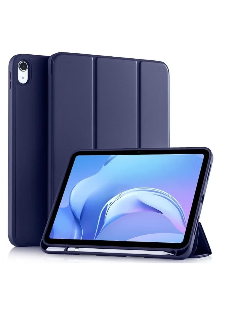 DUSALA Case for iPad (A16) 11th 11 inch 2025 Gen iPad 11 Case/Case for iPad 10th Generation 10.9 Inch 2022 Built-in Pencil Holder Flexible Back Cover,Trifold Stand, Auto Sleep Wake Rebound Series for iPad 2022 Model A2696 A2757 A2777 10th Gen 10.9 Inch/iPad 11th Gen 11" 2025 A3354, A3355, A3356 Blue - Image 1