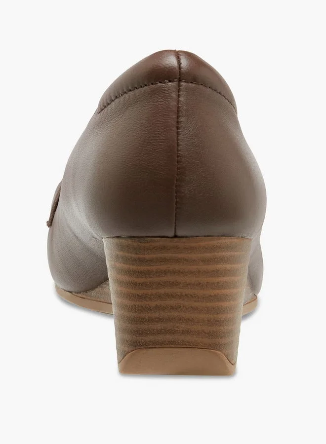 Le Confort Metal Accent Slip-On Loafers with Wedge Heel