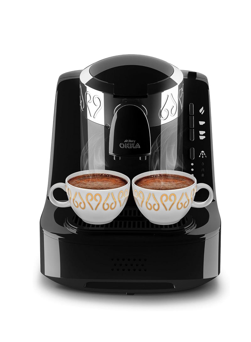 ارزوم اوكا - ماكينة تحضير القهوة التركية - اسود/كروم - ok002 - Image 1