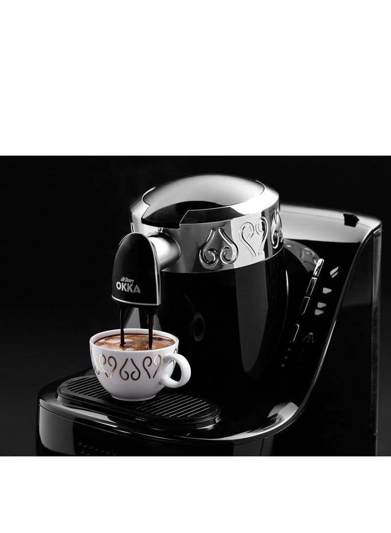 ارزوم اوكا - ماكينة تحضير القهوة التركية - اسود/كروم - ok002 - Image 3