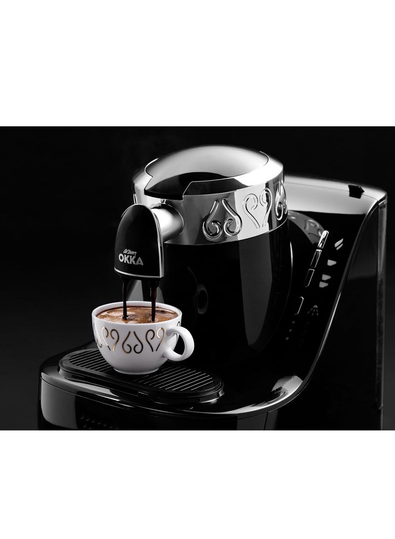 ارزوم اوكا - ماكينة تحضير القهوة التركية - اسود/كروم - ok002 - Image 5