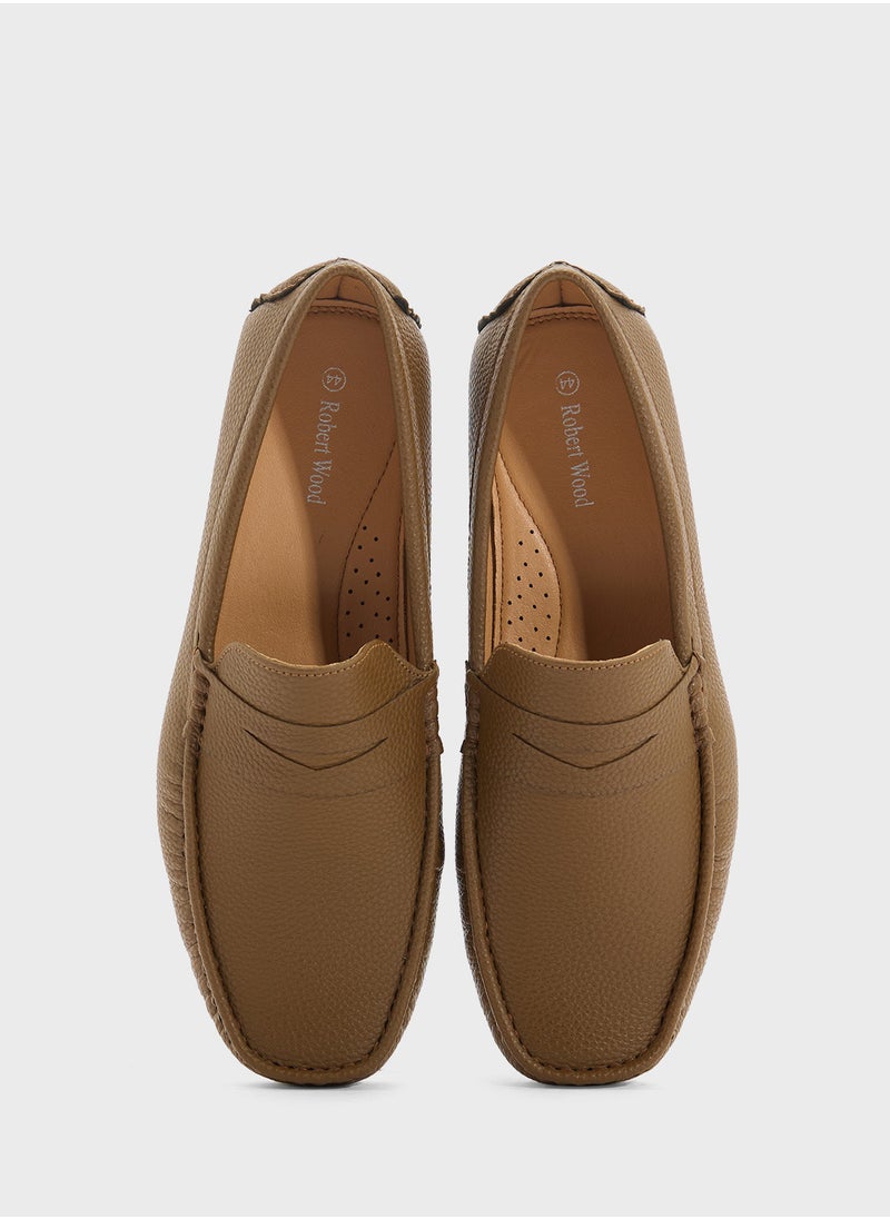 Robert Wood Saddle Details Smart Loafers  - Image 4