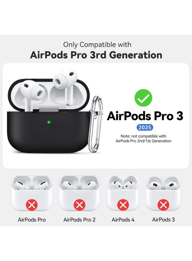 أنيوغرو لغطاء حالة AirPods Pro 3 2025 مع مجموعة نظيفة ، حالة حماية سيليكون ناعمة لـ AirPods Pro 3 للسفر أو الرحلات اليومية ، الملحقات مع سلسلة المفاتيح - Image 2