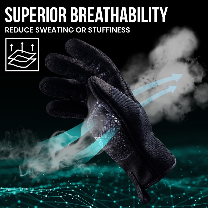 TAILI Level 3 Needle, Level 5 Puncture Resistant Men Work Gloves, Grip Enhanced A7 Cut Resistant Safety Gloves, Touchscreen and Breathable, Black, Large (L), 1 Pair - Image 4