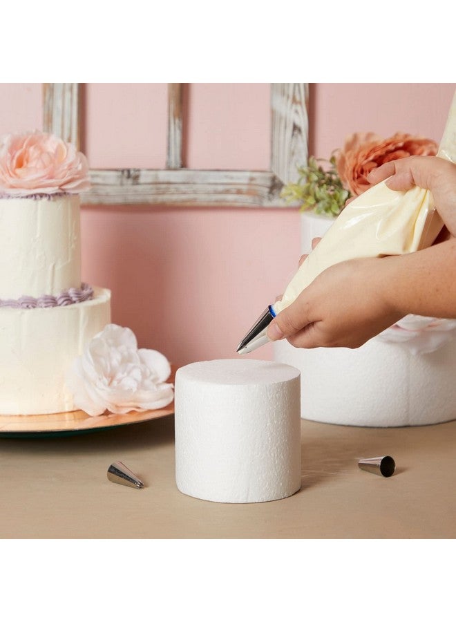 Bright Creations 3 Piece Round Foam Cake Dummy Set for Decorating, Faux Cake in 3 Sizes for Birthday, Wedding Display (10.8 Inches Tall) - Image 2