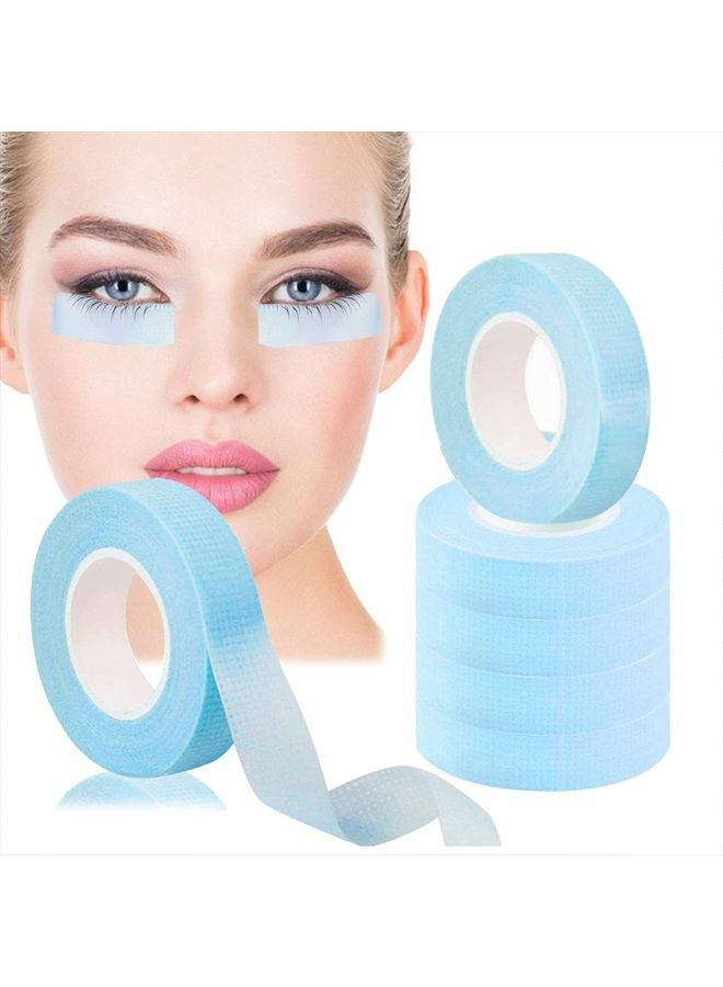 EBANKU 6 Rolls Eyelash Extension Tape EBANKU Adhesive Breathable Blue Lash Tape Micropore Fabric Under Eye Tape for Eyelash Extension Supply 10 Yard Each Roll (Blue) - Image 1