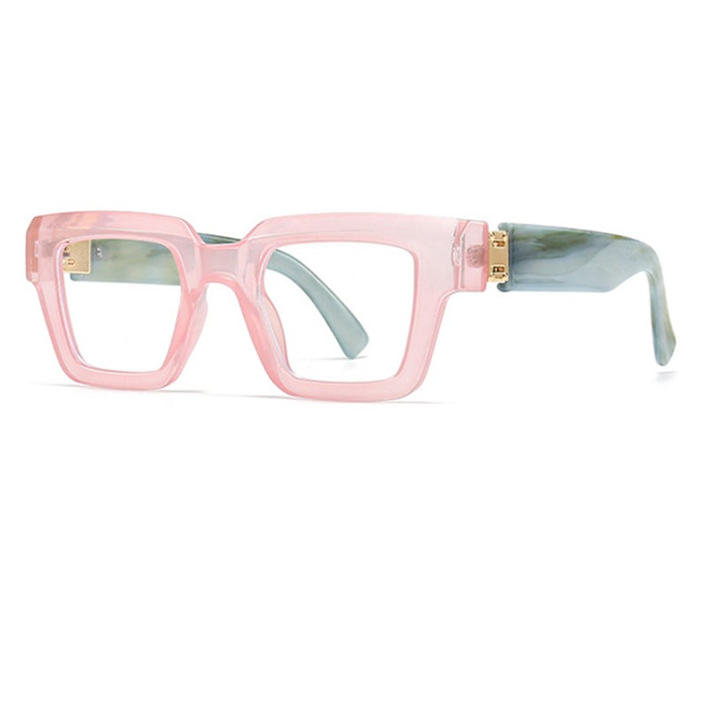 bullabulling Oprah Style Reading Glasses for Women Men, Fashion Square Blue Light Blocking Readers Lo5 (pink, 2.0, x) - Image 1